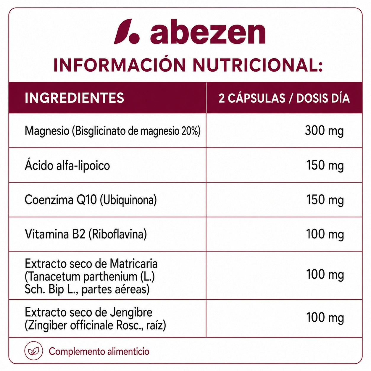 Abezen migraña 60 cápsulas